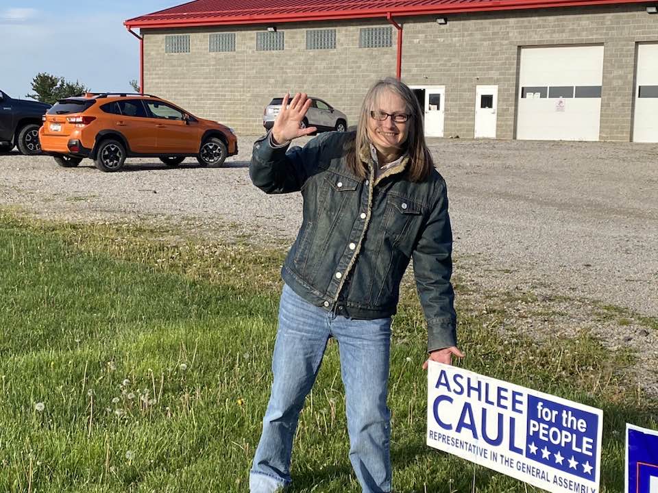 Ashlee Caul on Primary Election Day at the West Middletown VFD